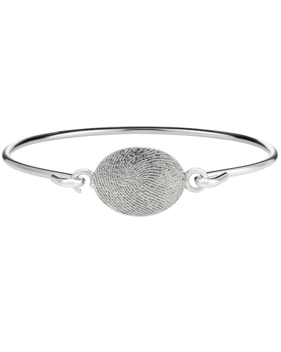 Fingerprint Gold Bangle Bracelet